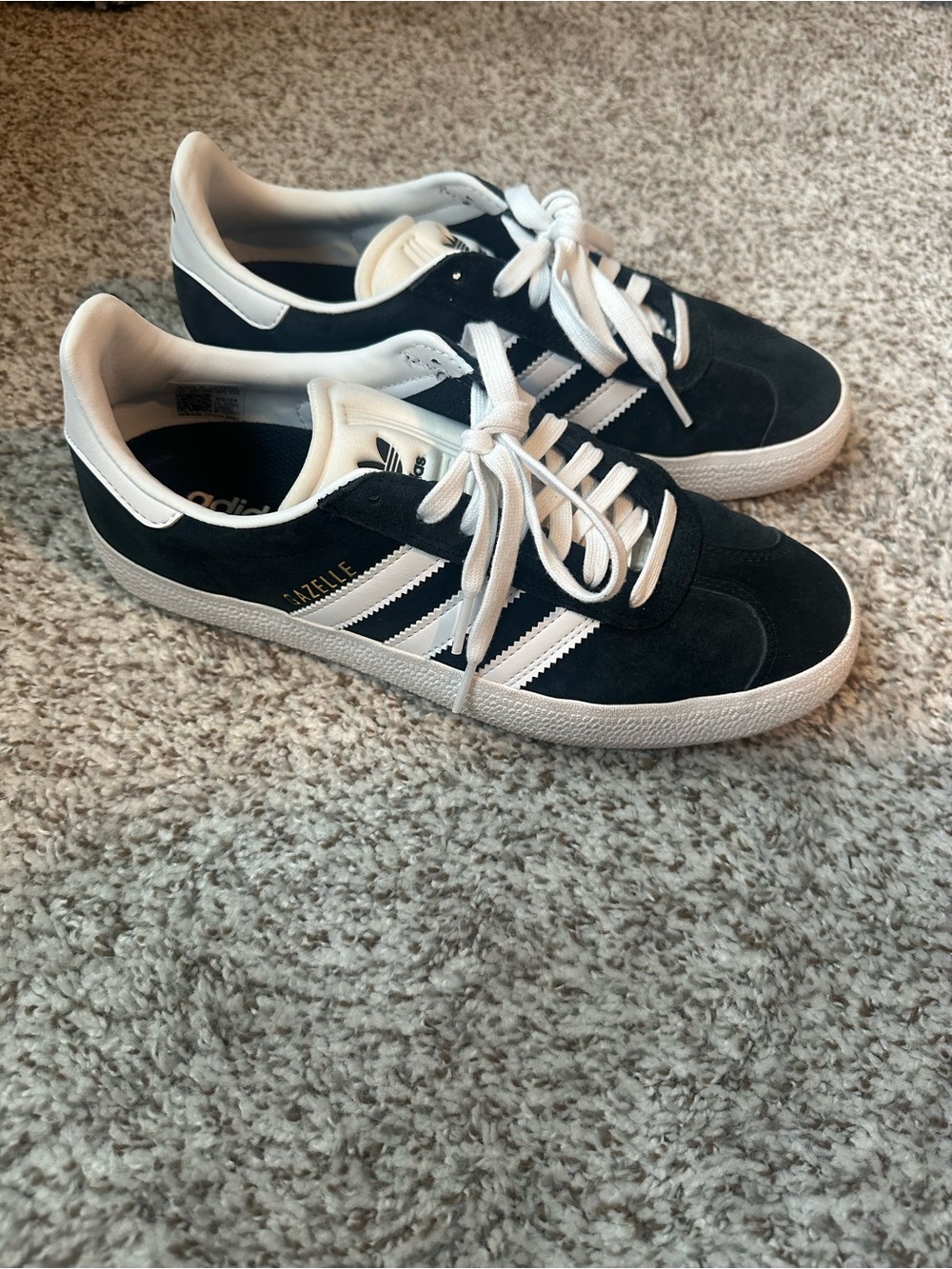 adidas Black and White Suede Sneakers
